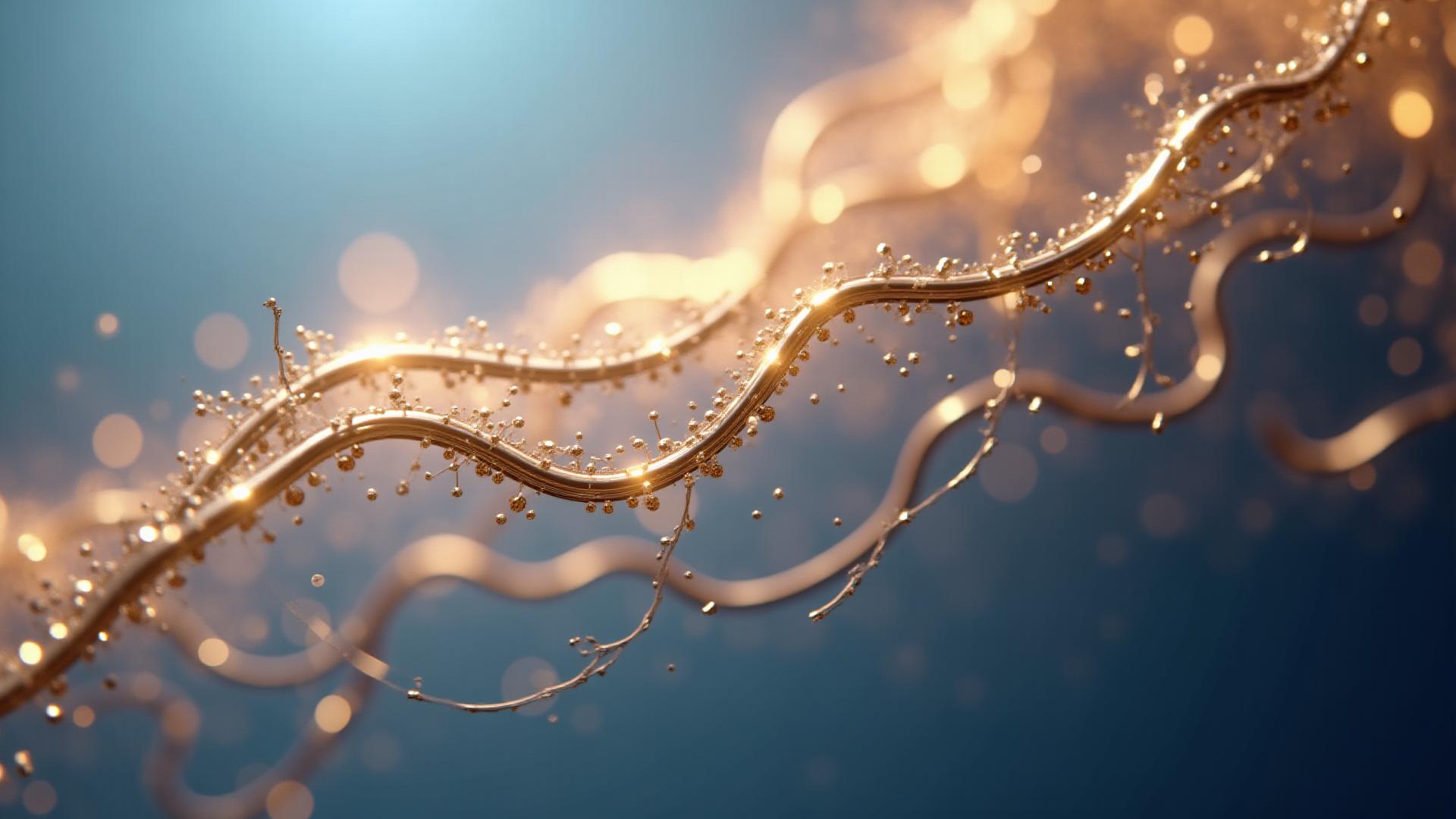 Abstrakte Darstellung eines vernetzten Golddrahtgeflechts, das Wachstum und Partnerschaften symbolisiert